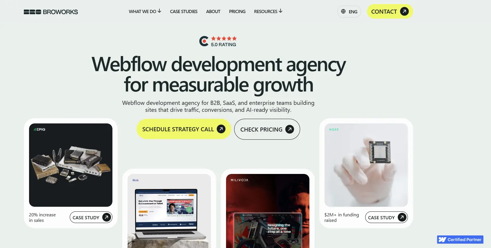 Webflow AEO/GEO Agency - Broworks