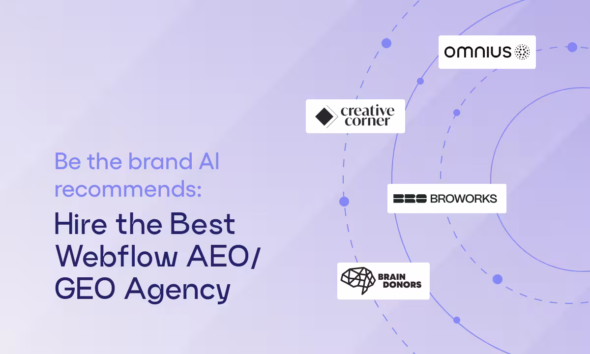 Best Webflow AEO/GEO Agencies Thumbnail