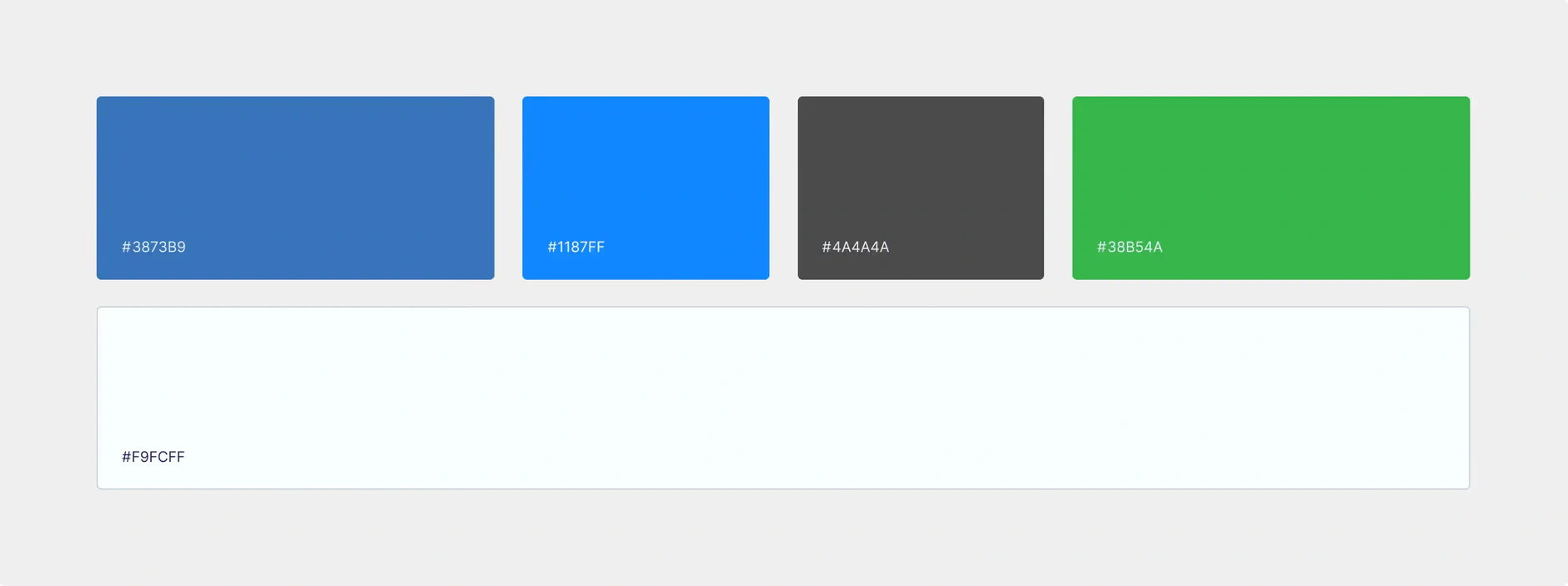 Color palletes used for B-eye's website