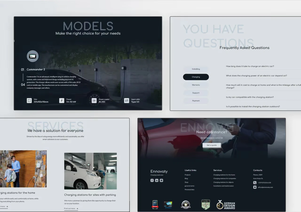 Ennovaty website pages