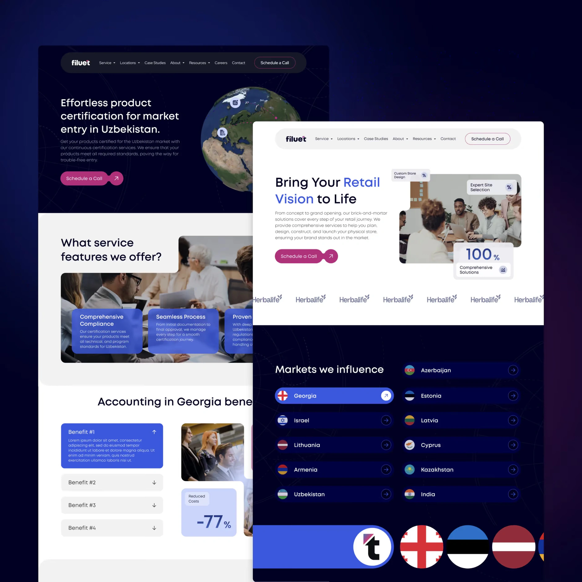 Filuet Web Design: Desktop