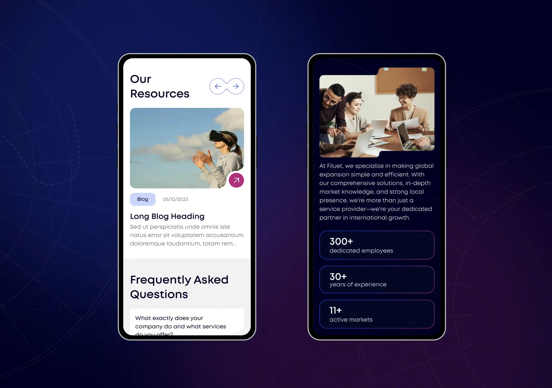Filuet Web Design: Mobile Design