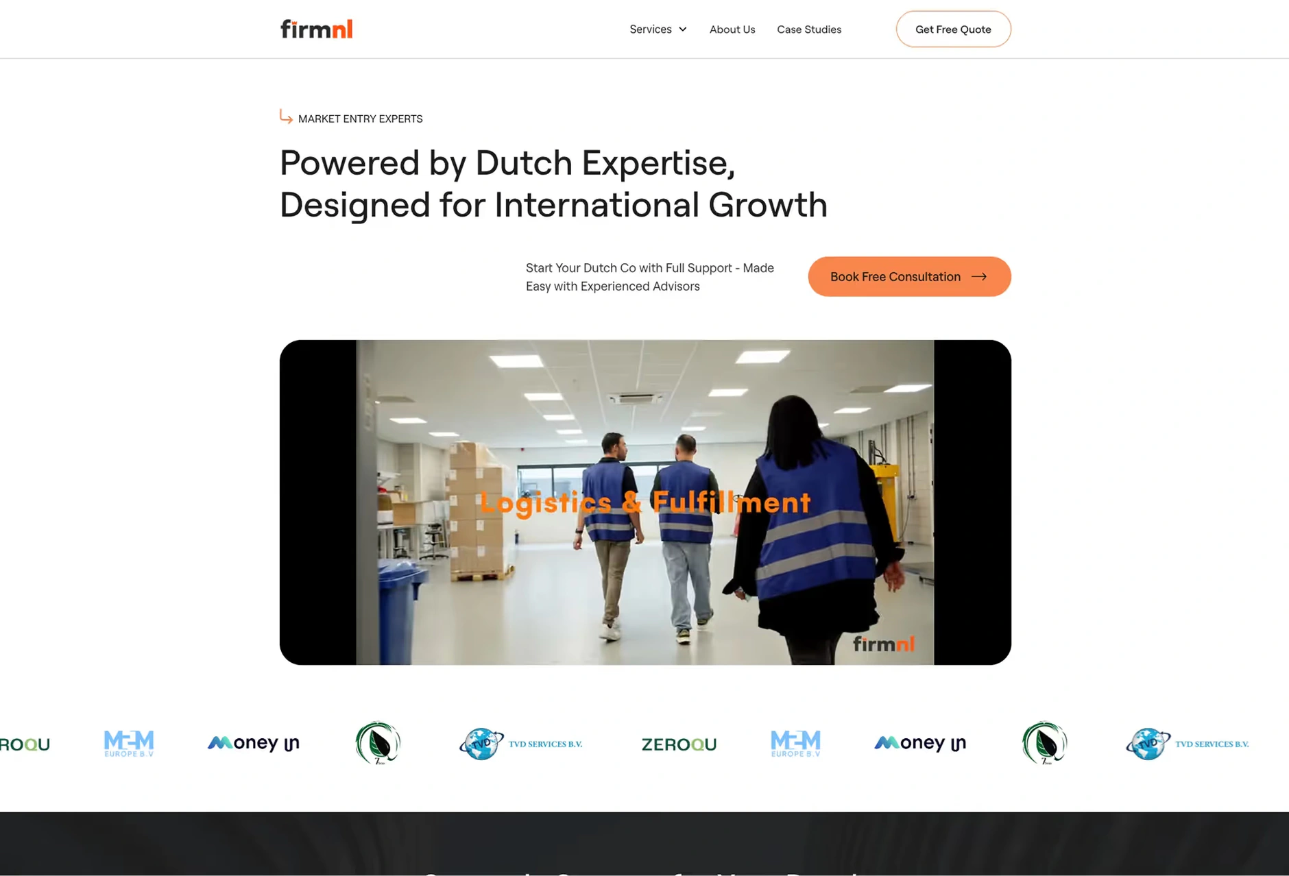 The FirmNL website after the redesign