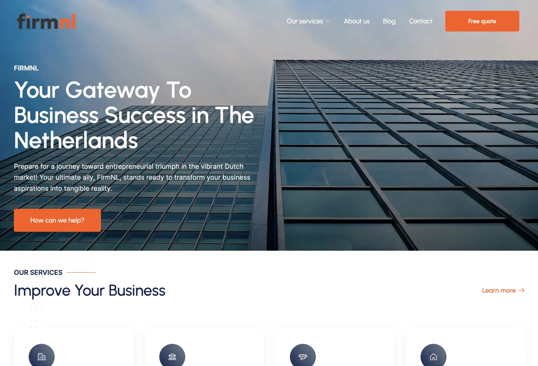 The FirmNL website before the redesign