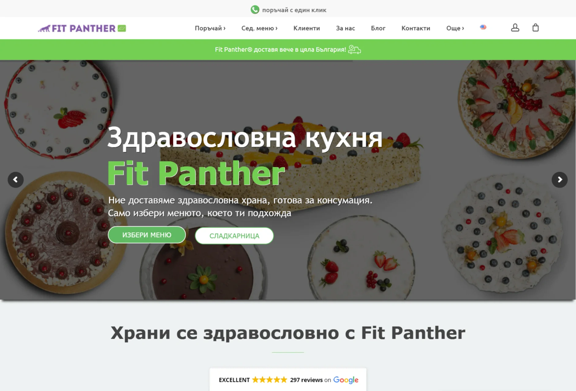 The Fit Panther website before the redesign