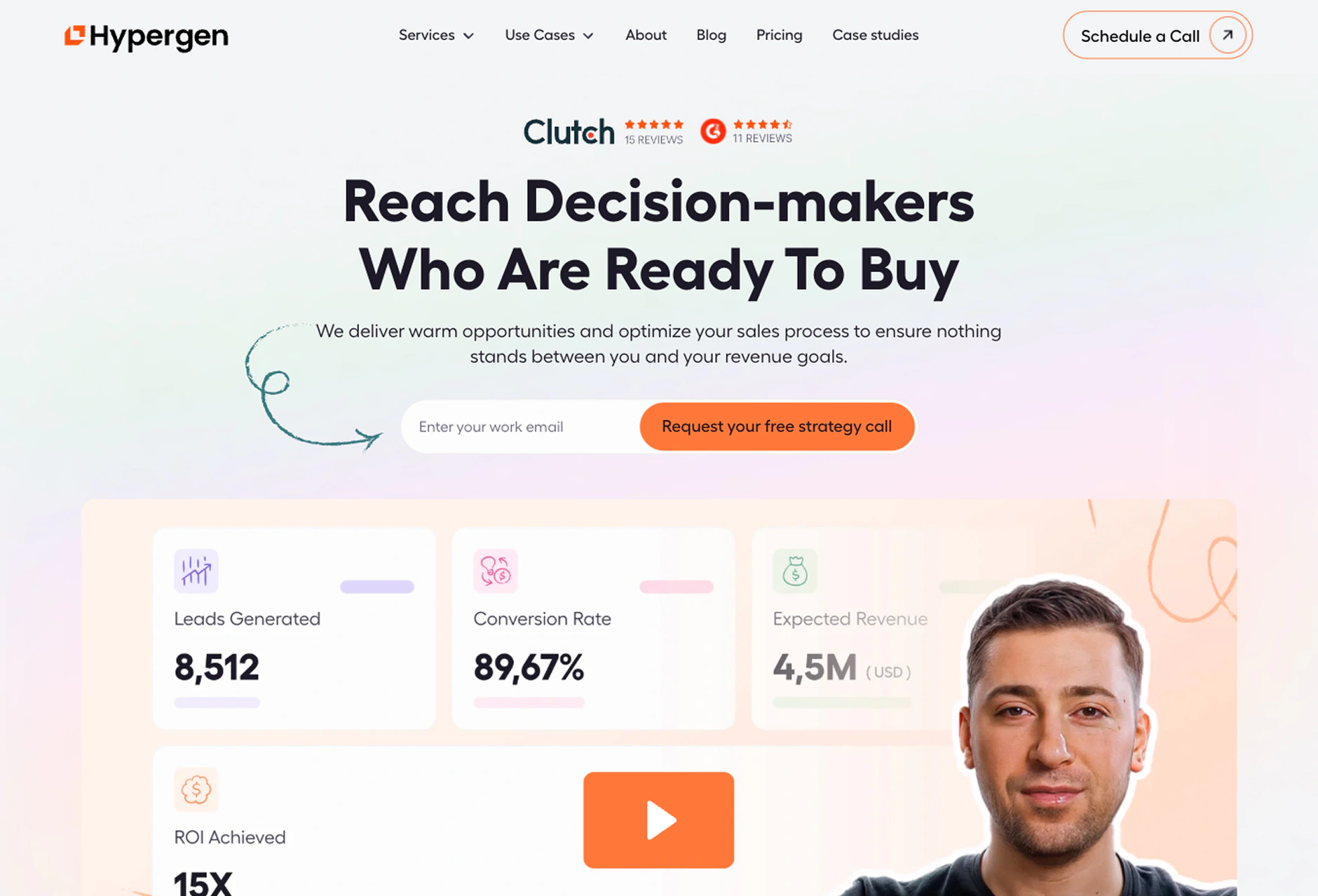 The Hypergen website after the redesign
