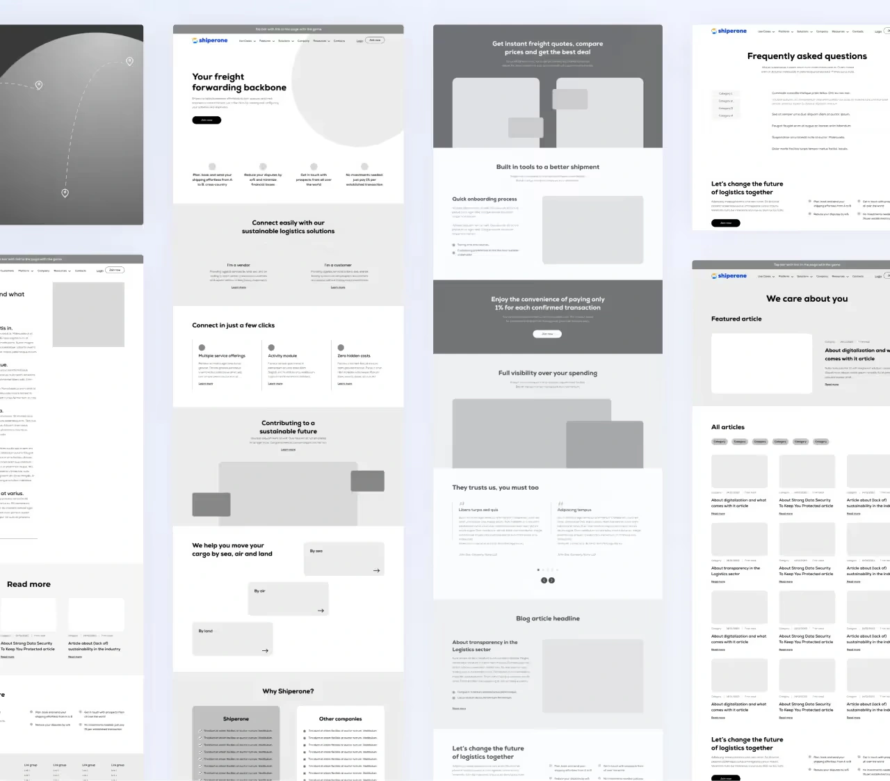 Shiperone website prototype