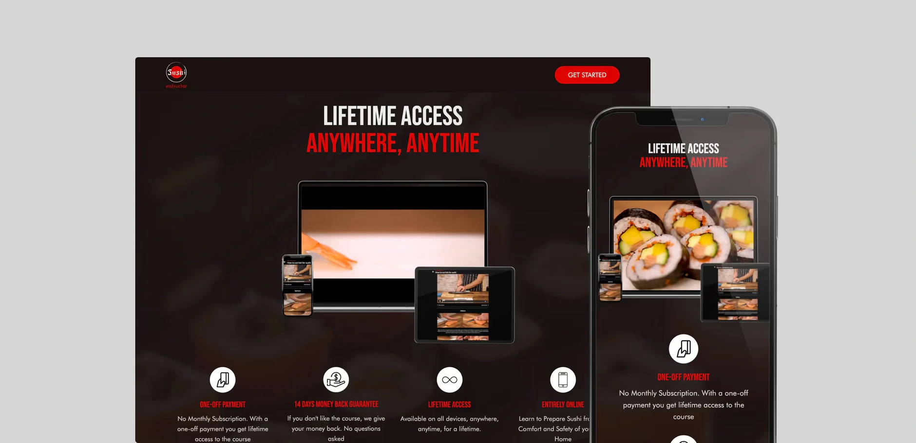 Sushi Instructor website screenshot