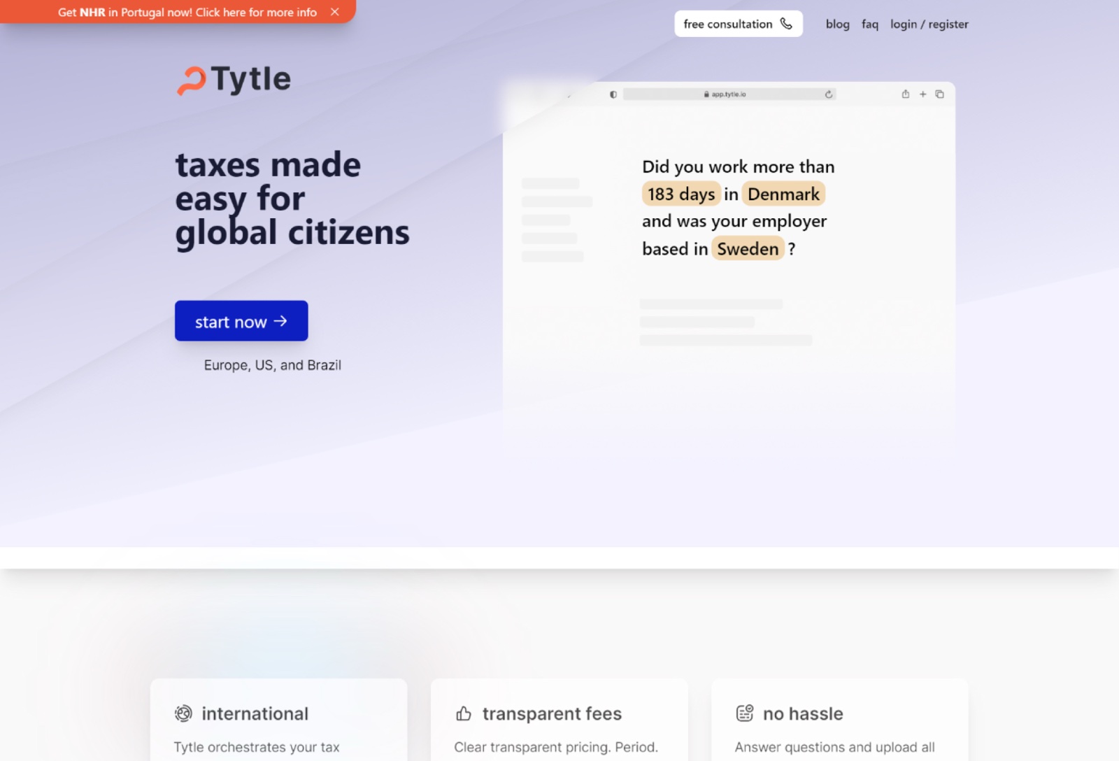 The previous Tytle website before the redesign