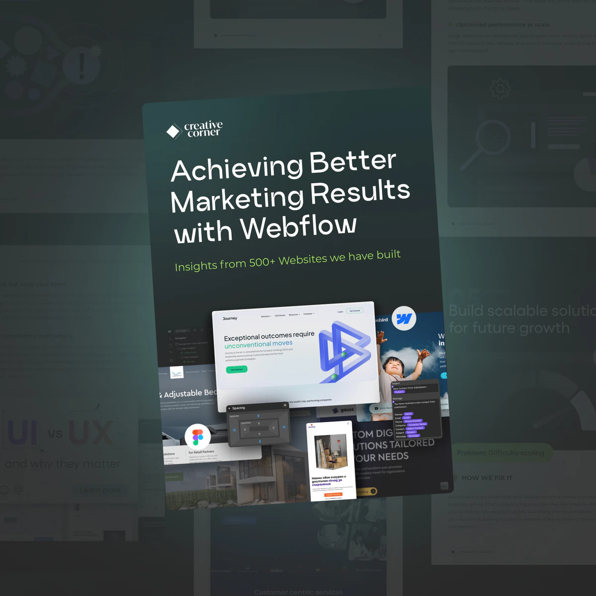 Cover of the Achieving Better Marketing Results with Webflow e-book