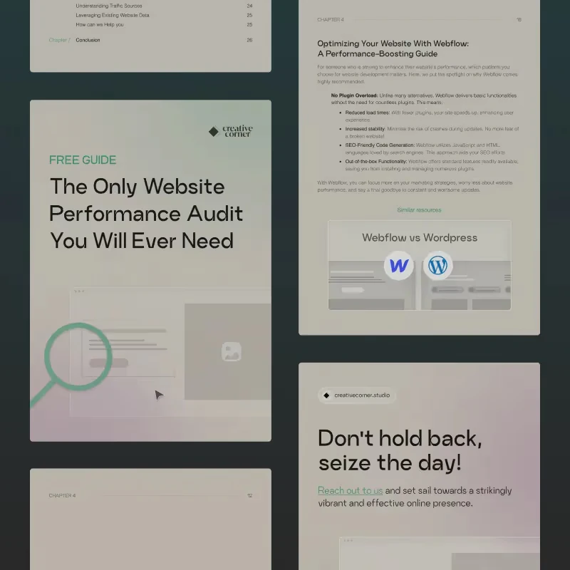 Pages of the Only Website Performance Audit You Will Ever Need guide